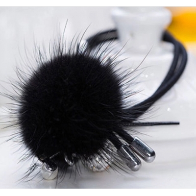 New Fashion Fluffy Mink Hair Rope Furry Scrunchie Elastic Hair Band